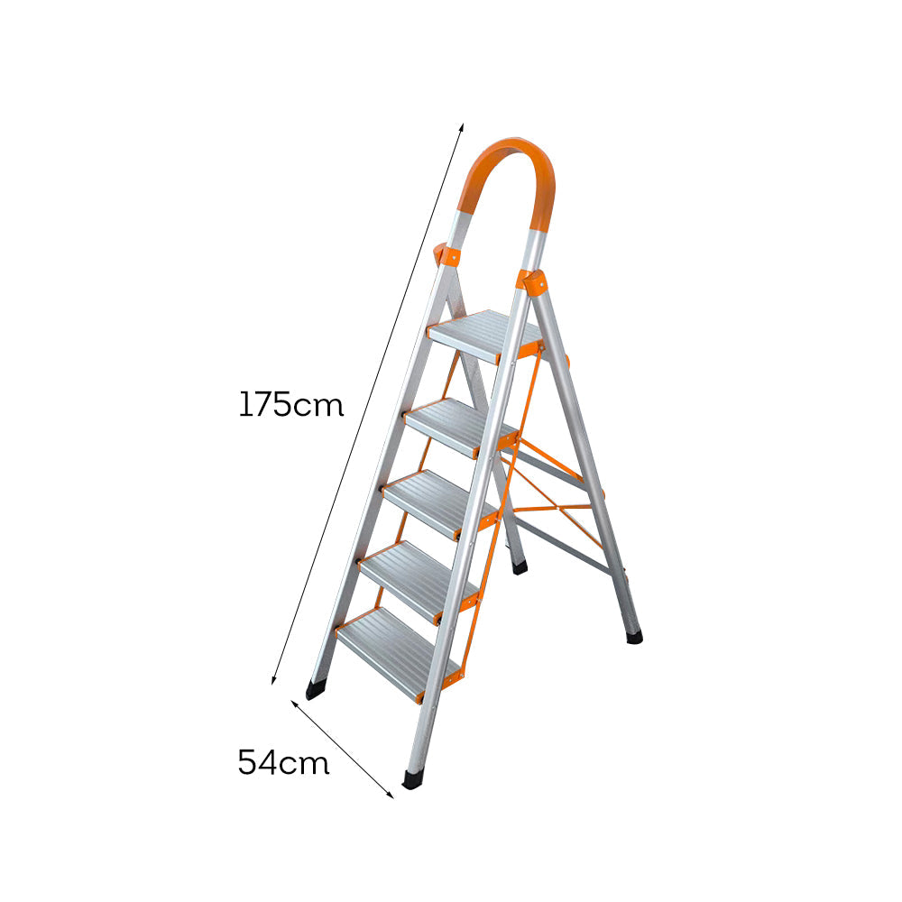 GROVIA H03 Household 4/5/6-step Widened Ladder Steel Pedal Stairs
