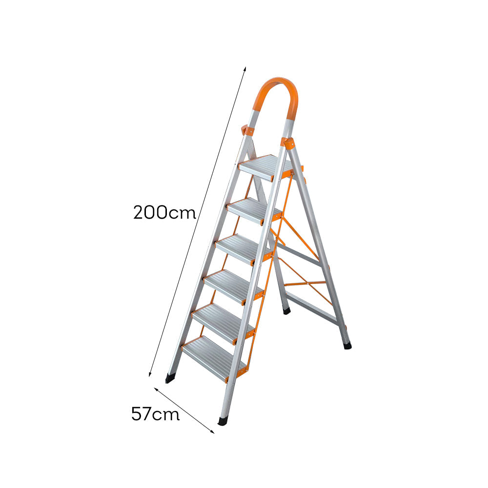 GROVIA H03 Household 4/5/6-step Widened Ladder Steel Pedal Stairs
