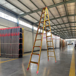 GROVIA L08 Aluminum Staircase/Household - Stairs 3/4/5/6/8/9/10-step Warehouse Ladder Alloy Golden