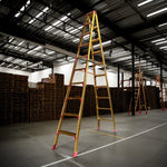 GROVIA L08 Aluminum Staircase/Household - Stairs 3/4/5/6/8/9/10-step Warehouse Ladder Alloy Golden