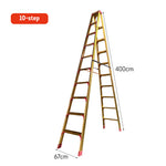 GROVIA L08 Aluminum Staircase/Household - Stairs 3/4/5/6/8/9/10-step Warehouse Ladder Alloy Golden