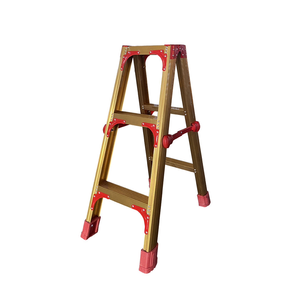 GROVIA L08 Aluminum Staircase/Household - Stairs 3/4/5/6/8/9/10-step Warehouse Ladder Alloy Golden