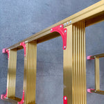 GROVIA L08 Aluminum Staircase/Household - Stairs 3/4/5/6/8/9/10-step Warehouse Ladder Alloy Golden