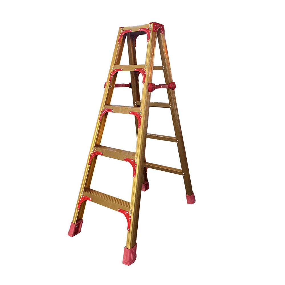 GROVIA L08 Aluminum Staircase/Household - Stairs 3/4/5/6/8/9/10-step Warehouse Ladder Alloy Golden
