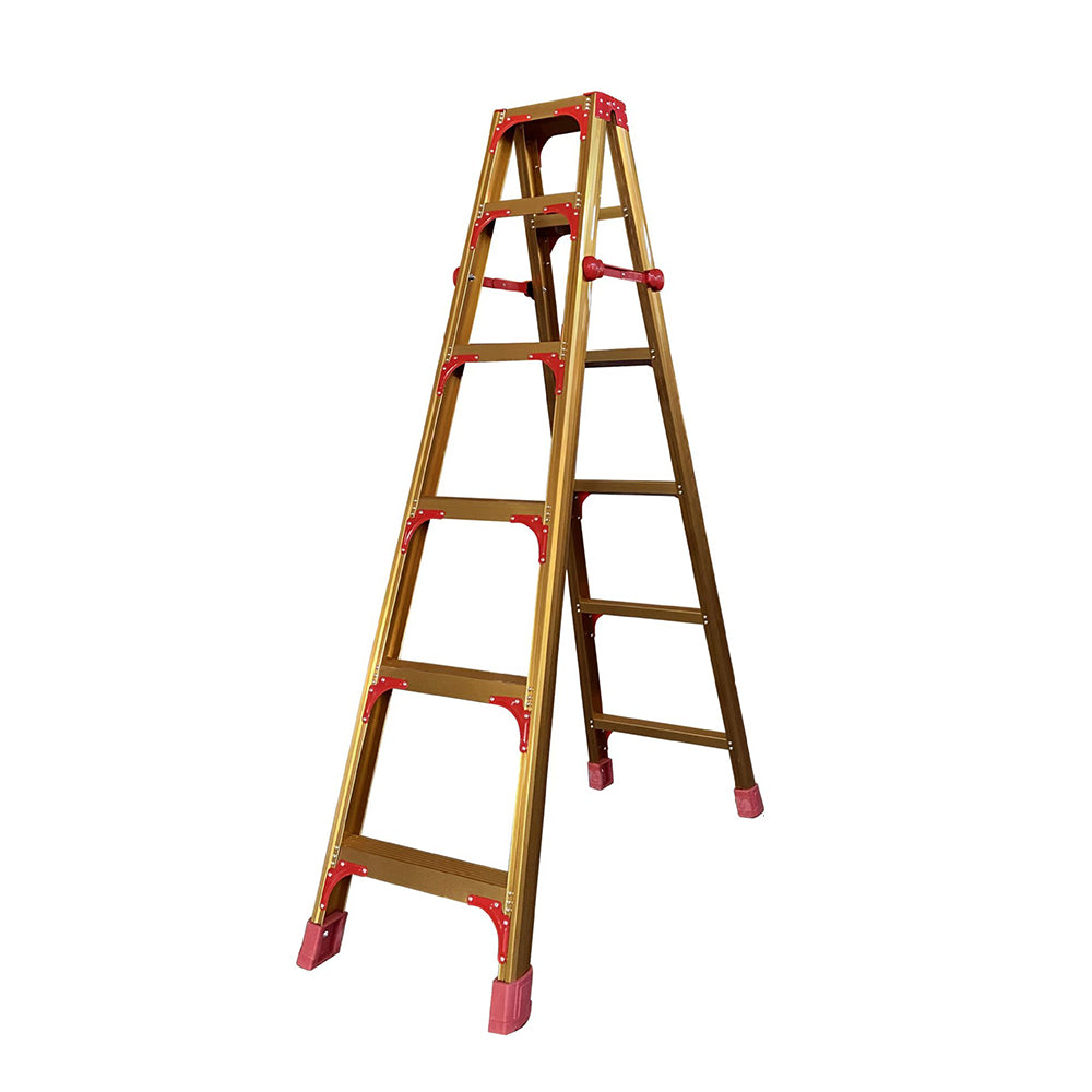 GROVIA L08 Aluminum Staircase/Household - Stairs 3/4/5/6/8/9/10-step Warehouse Ladder Alloy Golden