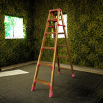 GROVIA L08 Aluminum Staircase/Household - Stairs 3/4/5/6/8/9/10-step Warehouse Ladder Alloy Golden