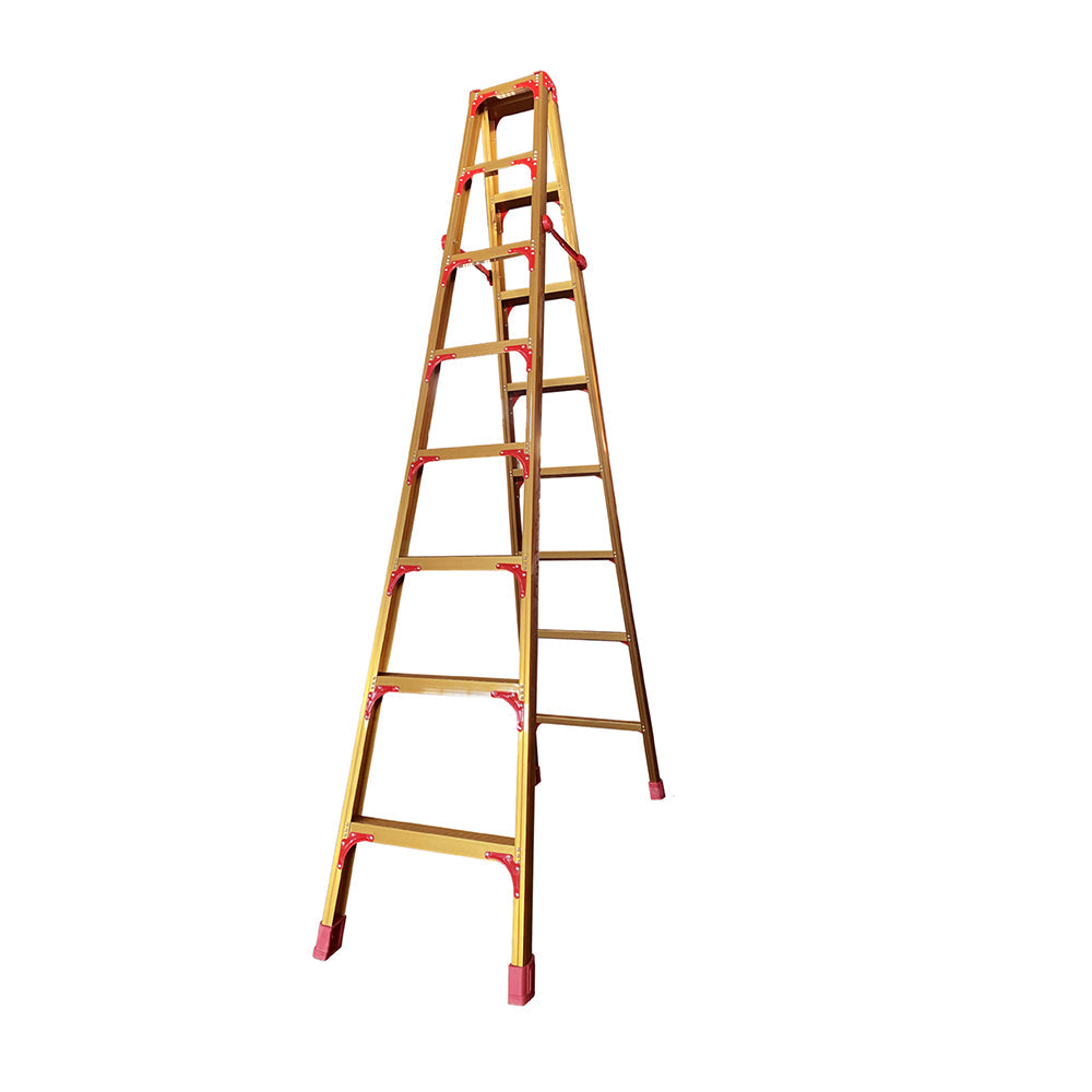 GROVIA L08 Aluminum Staircase/Household - Stairs 3/4/5/6/8/9/10-step Warehouse Ladder Alloy Golden