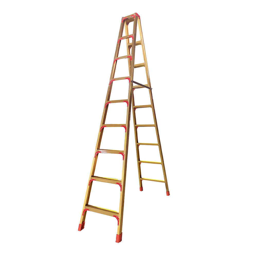 GROVIA L08 Aluminum Staircase/Household - Stairs 3/4/5/6/8/9/10-step Warehouse Ladder Alloy Golden