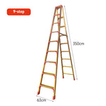 GROVIA L08 Aluminum Staircase/Household - Stairs 3/4/5/6/8/9/10-step Warehouse Ladder Alloy Golden
