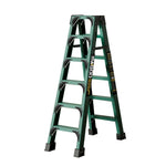 GROVIA 6/7/8/10 Anti-Slip Step Design Folding Portable Support, Stabilizing - Durable Ladder, Triangular Pedals, Rod, Green