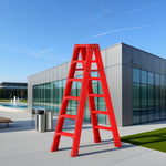 GROVIA 6/7/8/10 Folding Rod, Triangular - Durable Step Portable Support, Anti-Slip Ladder, Design Pedals, Stabilizing Red