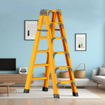 GROVIA 6/7/8/10 Folding Support, Durable Triangular - Portable Pedals, Design Rod, Step Anti-Slip Ladder, Stabilizing Yellow