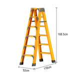GROVIA 6/7/8/10 Folding Support, Durable Triangular - Portable Pedals, Design Rod, Step Anti-Slip Ladder, Stabilizing Yellow