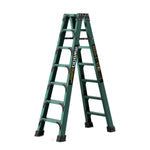 GROVIA 6/7/8/10 Anti-Slip Step Design Folding Portable Support, Stabilizing - Durable Ladder, Triangular Pedals, Rod, Green