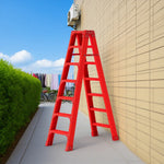 GROVIA 6/7/8/10 Folding Rod, Triangular - Durable Step Portable Support, Anti-Slip Ladder, Design Pedals, Stabilizing Red