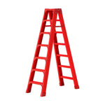 GROVIA 6/7/8/10 Folding Rod, Triangular - Durable Step Portable Support, Anti-Slip Ladder, Design Pedals, Stabilizing Red