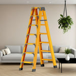 GROVIA 6/7/8/10 Folding Support, Durable Triangular - Portable Pedals, Design Rod, Step Anti-Slip Ladder, Stabilizing Yellow