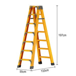 GROVIA 6/7/8/10 Folding Support, Durable Triangular - Portable Pedals, Design Rod, Step Anti-Slip Ladder, Stabilizing Yellow