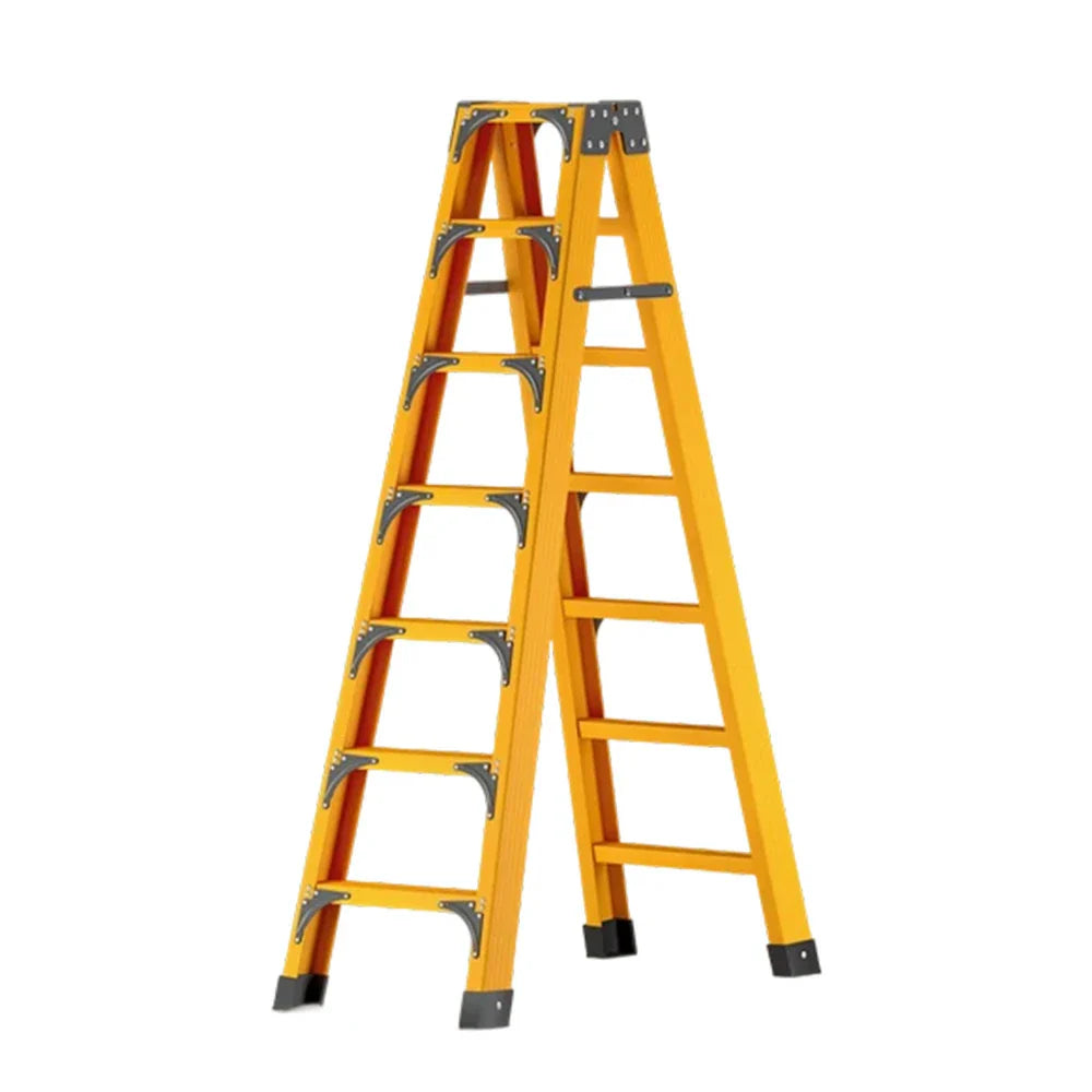GROVIA 6/7/8/10 Folding Support, Durable Triangular - Portable Pedals, Design Rod, Step Anti-Slip Ladder, Stabilizing Yellow