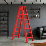 GROVIA 6/7/8/10 Folding Rod, Triangular - Durable Step Portable Support, Anti-Slip Ladder, Design Pedals, Stabilizing Red