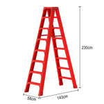 GROVIA 6/7/8/10 Folding Rod, Triangular - Durable Step Portable Support, Anti-Slip Ladder, Design Pedals, Stabilizing Red