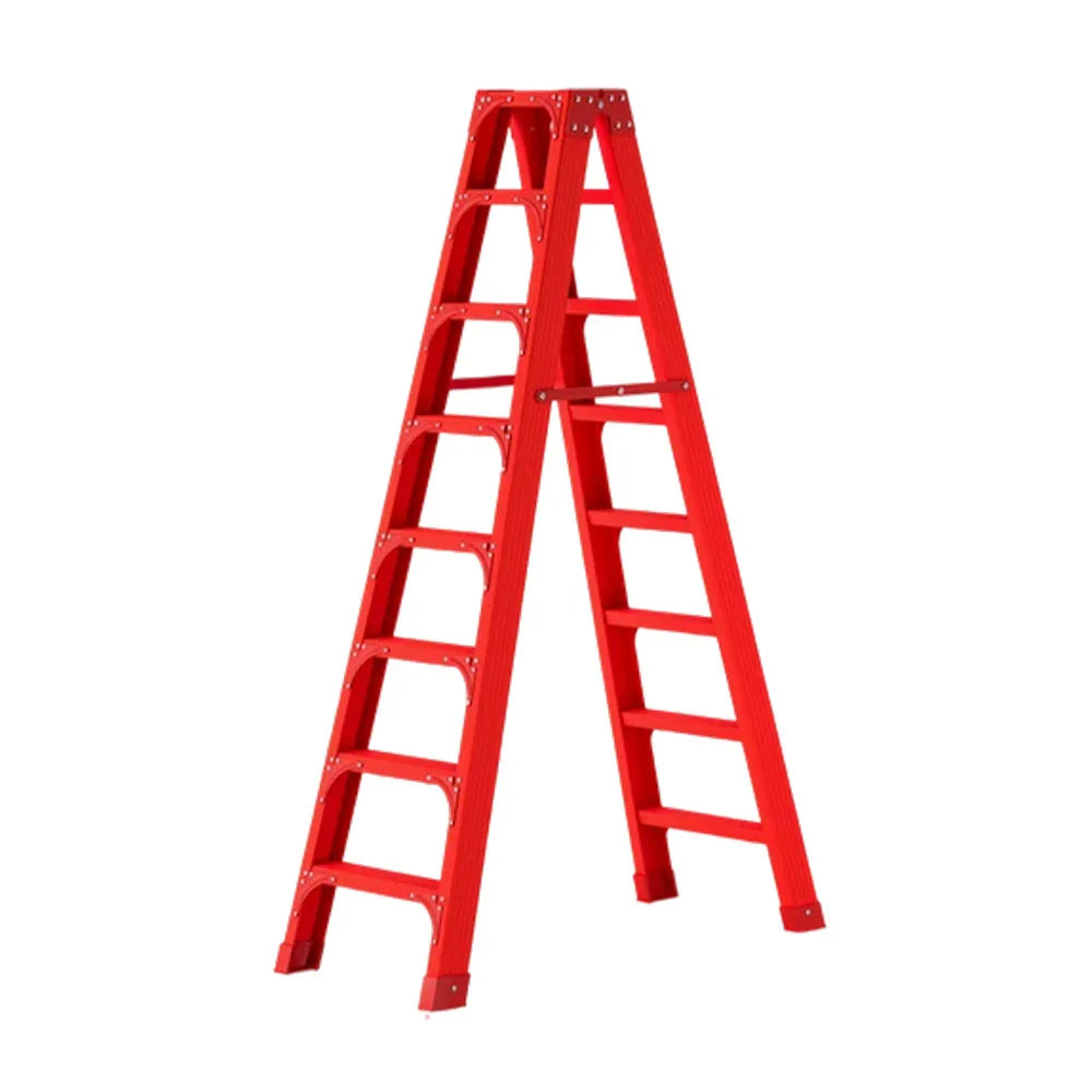 GROVIA 6/7/8/10 Folding Rod, Triangular - Durable Step Portable Support, Anti-Slip Ladder, Design Pedals, Stabilizing Red
