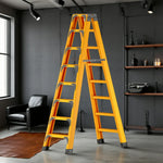GROVIA 6/7/8/10 Folding Support, Durable Triangular - Portable Pedals, Design Rod, Step Anti-Slip Ladder, Stabilizing Yellow