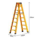 GROVIA 6/7/8/10 Folding Support, Durable Triangular - Portable Pedals, Design Rod, Step Anti-Slip Ladder, Stabilizing Yellow