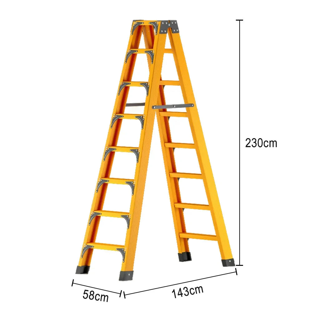 GROVIA 6/7/8/10 Folding Support, Durable Triangular - Portable Pedals, Design Rod, Step Anti-Slip Ladder, Stabilizing Yellow