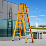 GROVIA 6/7/8/10 Folding Support, Durable Triangular - Portable Pedals, Design Rod, Step Anti-Slip Ladder, Stabilizing Yellow