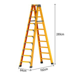 GROVIA 6/7/8/10 Folding Support, Durable Triangular - Portable Pedals, Design Rod, Step Anti-Slip Ladder, Stabilizing Yellow