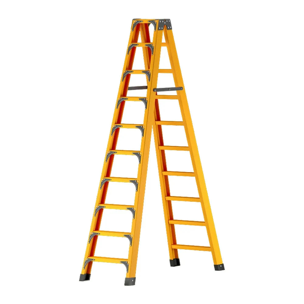 GROVIA 6/7/8/10 Folding Support, Durable Triangular - Portable Pedals, Design Rod, Step Anti-Slip Ladder, Stabilizing Yellow