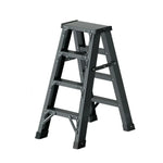 GROVIA 4/5/6-Step 15cm - Pedal, Feet Folding 14.5cm Anti-Slip Aluminium Thick, Ladder Wide - Grey