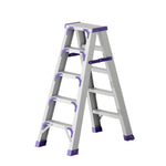 GROVIA 4/5/6-Step Anti-Slip - 15cm - Feet Ladder Pedal, 14.5cm Folding Thick, Wide Aluminium Purple