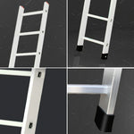 GROVIA 2.5m/3m/3.5m 9cm Alloy Non-Slip Support, Ladder - Design, Triangular Aluminum Slim Feet