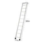 GROVIA 2.5m/3m/3.5m 9cm Alloy Non-Slip Support, Ladder - Design, Triangular Aluminum Slim Feet