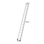 GROVIA 4m/5m/6m - 9cm Alloy Triangular Slim Design, Aluminum Support, Ladder Non-Slip Feet