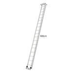 GROVIA 4m/5m/6m - 9cm Alloy Triangular Slim Design, Aluminum Support, Ladder Non-Slip Feet