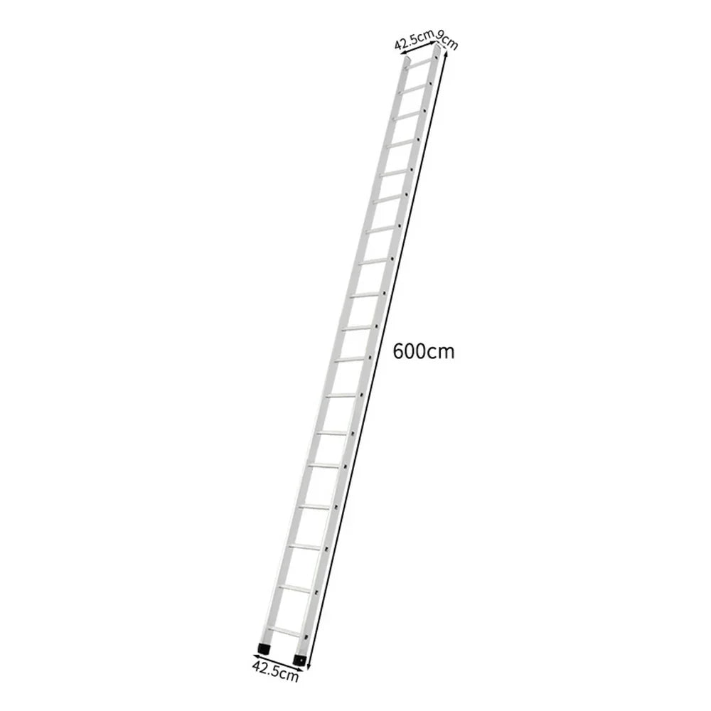 GROVIA 4m/5m/6m - 9cm Alloy Triangular Slim Design, Aluminum Support, Ladder Non-Slip Feet