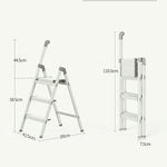 GROVIA LIVARA - 3-Step - Lightweight Space-Saving Folding Aluminium, Ladder Green