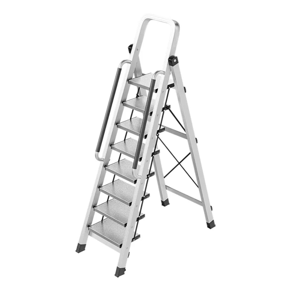 GROVIA 7/8/9 Alloy Aluminum Extra-Wide Anti-Slip Pedals, with Folding Handrails, Design, Step Ladder Durable