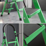 GROVIA 5/6 Ladder, Step Aluminum Lightweight - Pedals Extra-Wide Alloy Green