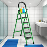 GROVIA 5/6 Ladder, Step Aluminum Lightweight - Pedals Extra-Wide Alloy Green