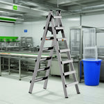 GROVIA 7/8/9-Step Walking - Ladder Built-in Tool Stable Steel Bag, Canvas Stainless Design