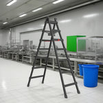 GROVIA 7/8/9-Step Built-in - Bag, Canvas Steel Ladder Carbon Stable Structure Walking - Tool Black