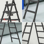 GROVIA 7/8/9-Step Built-in - Bag, Canvas Steel Ladder Carbon Stable Structure Walking - Tool Black