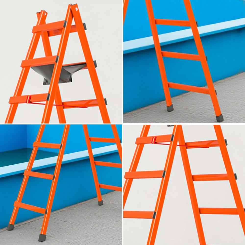 GROVIA 7/8/9-Step Canvas Carbon Walking Stable - Bag, Built-in Steel Ladder Tool Structure - Orange