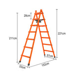 GROVIA 7/8/9-Step Canvas Carbon Walking Stable - Bag, Built-in Steel Ladder Tool Structure - Orange
