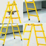 GROVIA 7/8/9-Step Carbon Bag, Tool Walking Ladder Built-in - Canvas Stable Structure Steel - Yellow