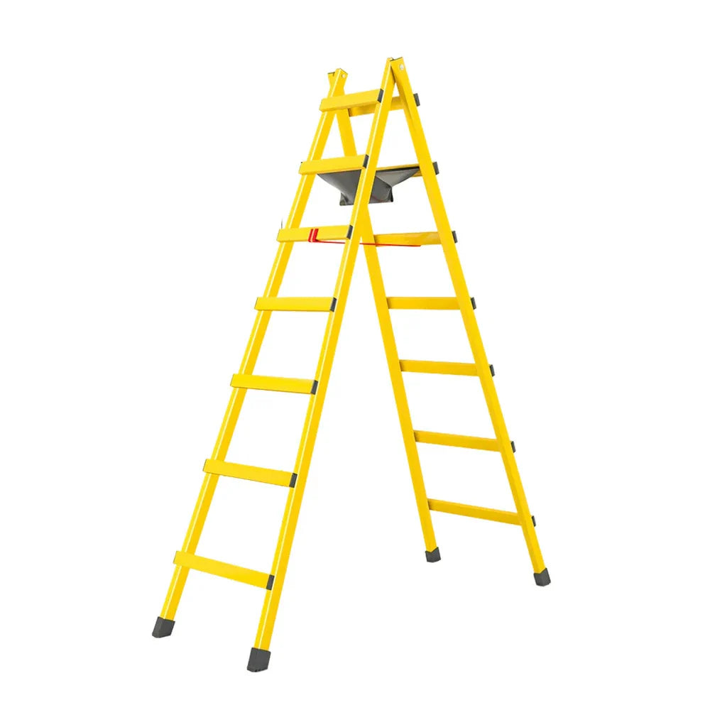 GROVIA 7/8/9-Step Carbon Bag, Tool Walking Ladder Built-in - Canvas Stable Structure Steel - Yellow